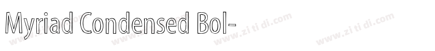 Myriad Condensed Bol字体转换